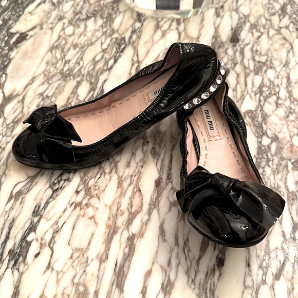 Miu Miu, patent black, size 6 - Picture 1 of 8